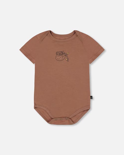 Deux par Deux Baby Boy's Organic Cotton Bodysuit Brown at Nordstrom, Size 18M