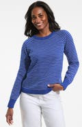 Lands' End Drifter Jacquard Raglan Crew Neck Sweater