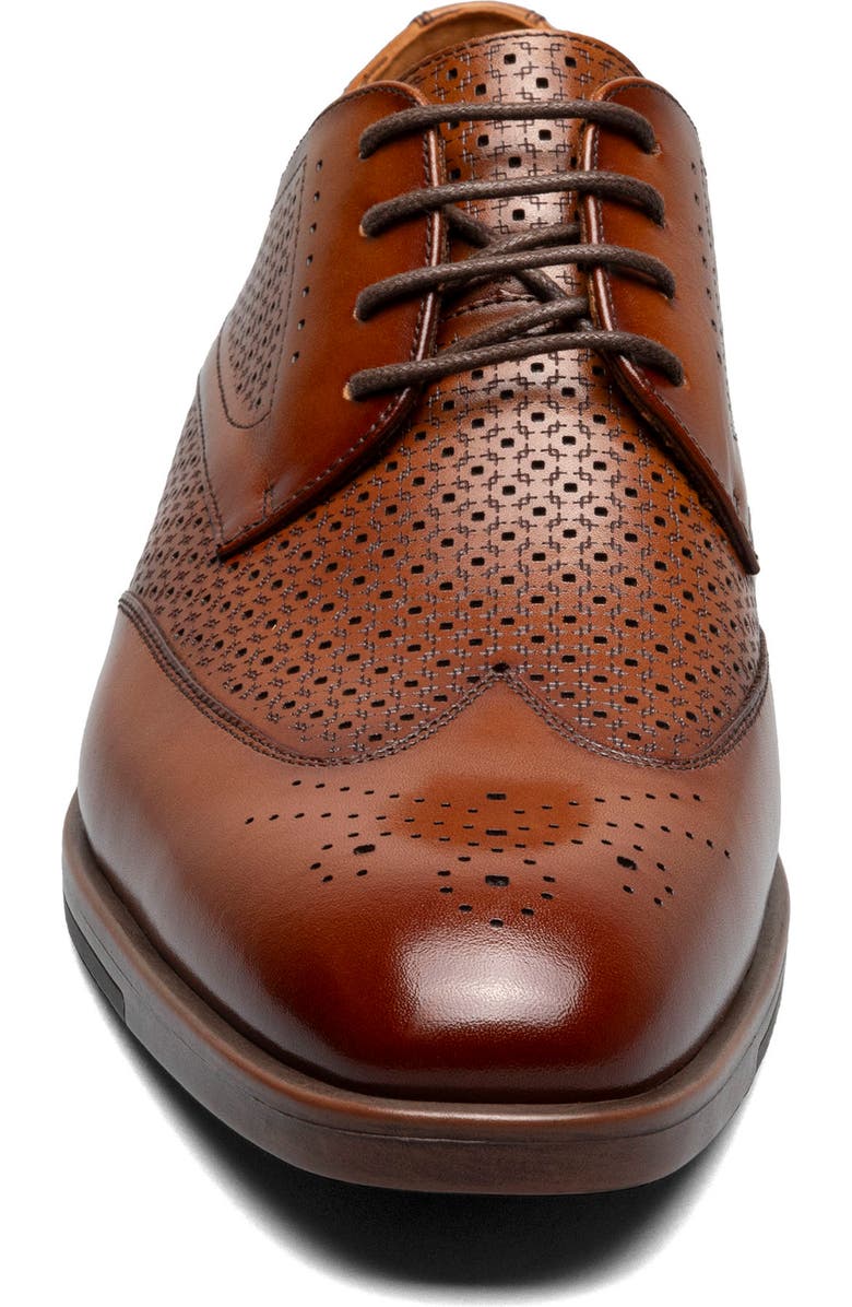 Stacy Adams Asher Wingtip Derby, Alternate, color, Cognac