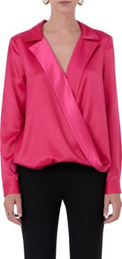 Endless Rose Satin Wrap Shirt