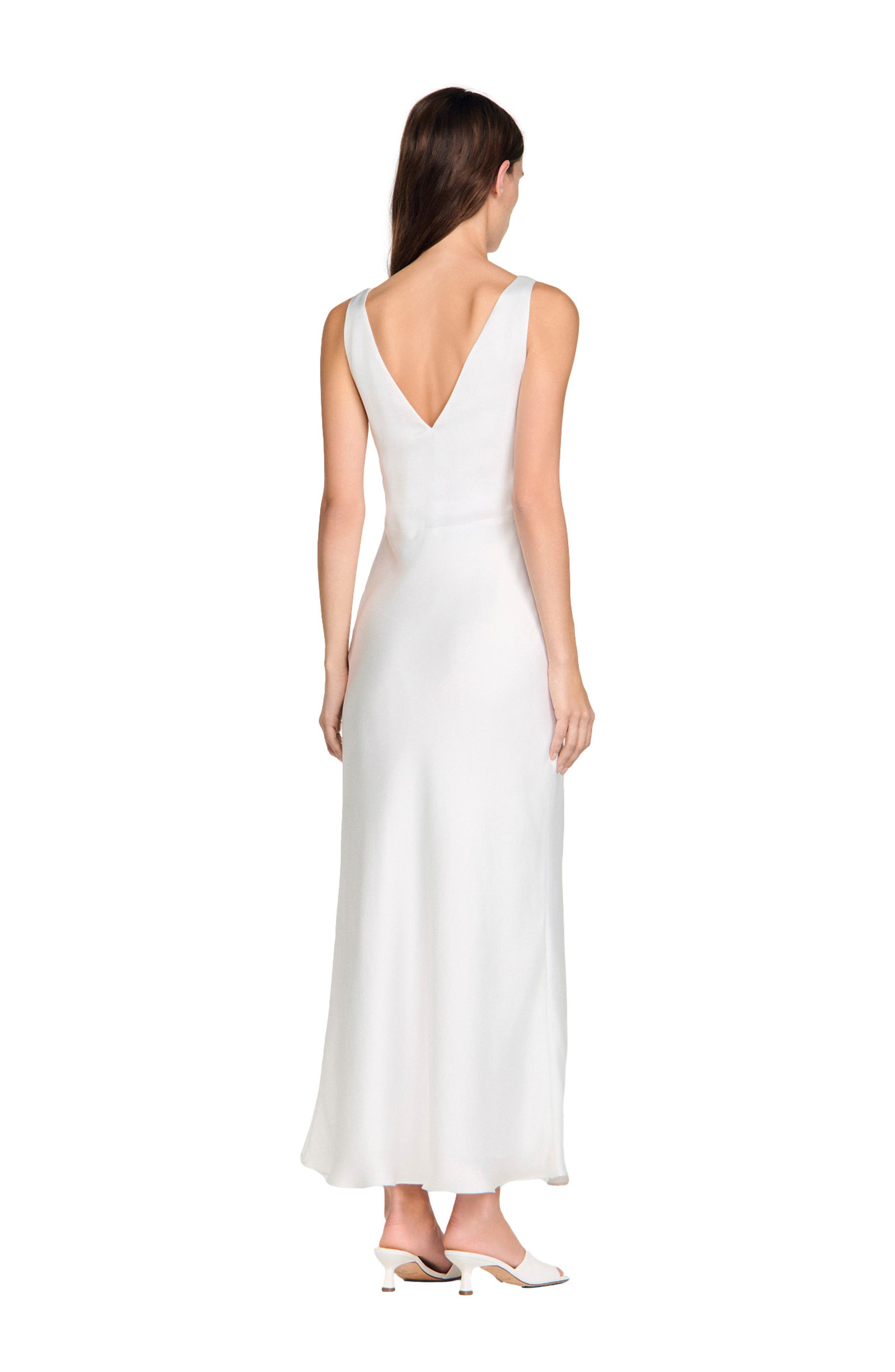 Jewel satin-effect maxi dress - image 2