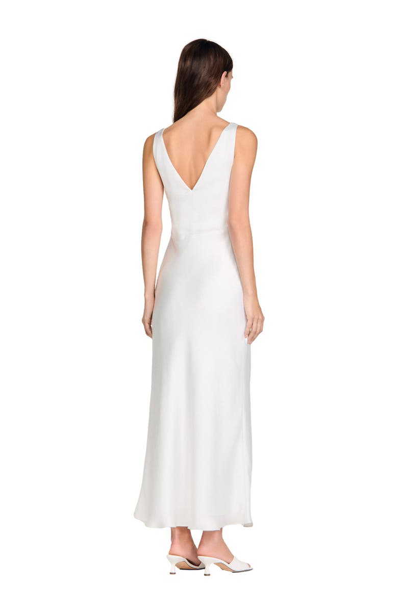 SANDRO Jewel satin-effect maxi dress, Alternate, color, White