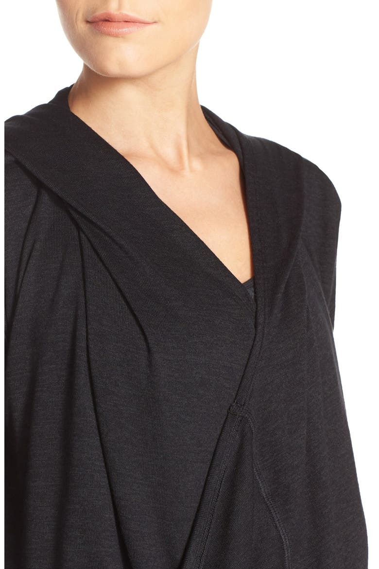 Wrap Hoodie, Alternate, color, BLACK HEATHER