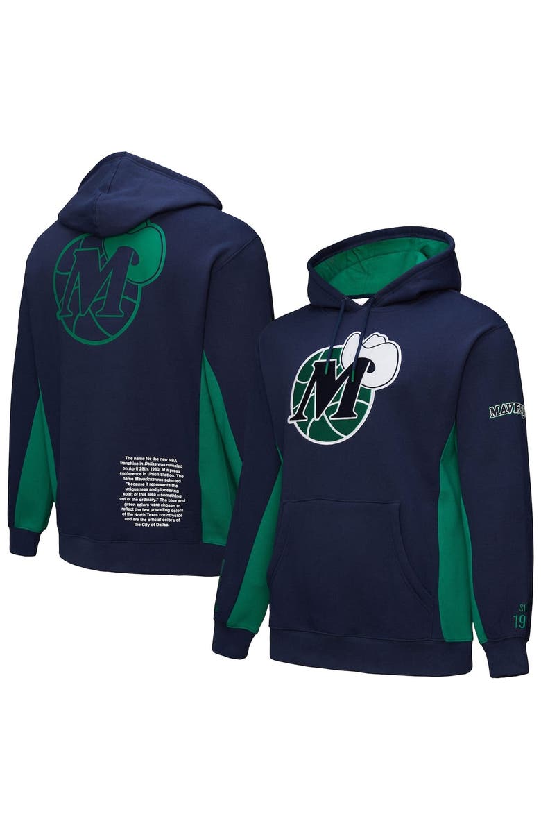 Mitchell & Ness Men's Mitchell & Ness Navy Dallas Mavericks Hardwood Classics Team Origins Fleece Pullover Hoodie, Alternate, color, Navy