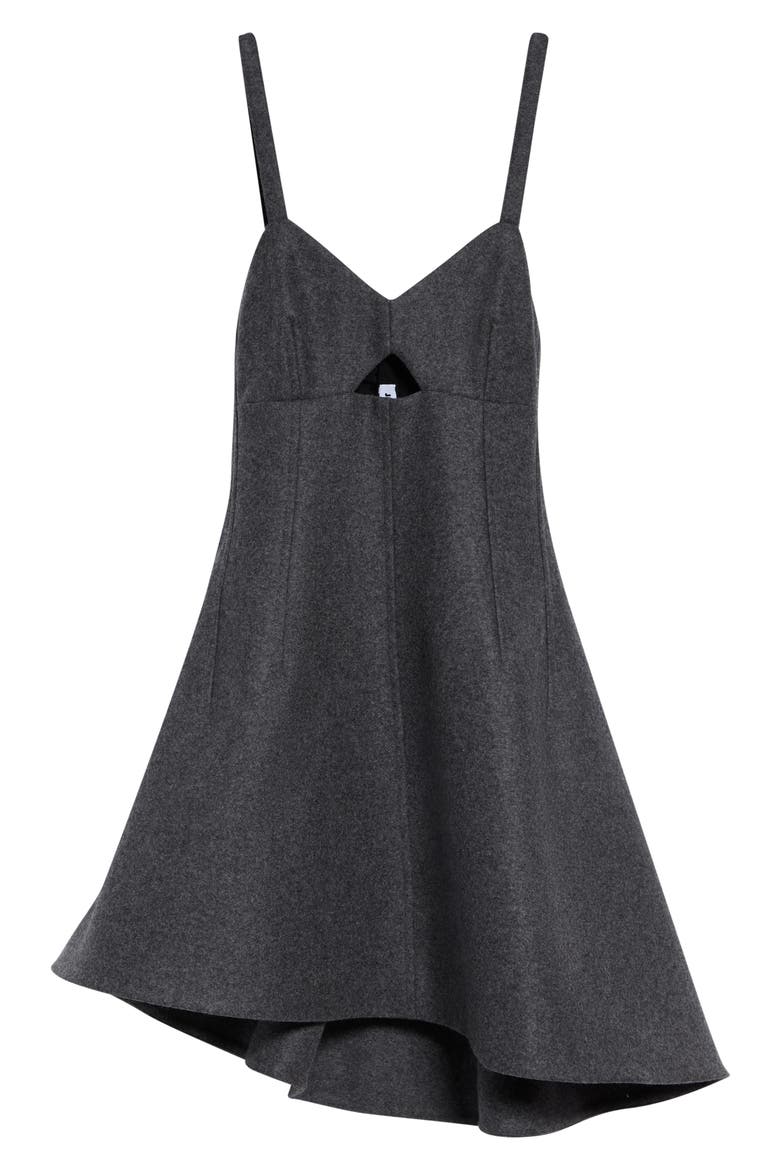 Asymmetric Wool Bustier Dress, Main, color, LAVA STONE