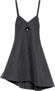 Jil Sander Asymmetric Wool Bustier Dress