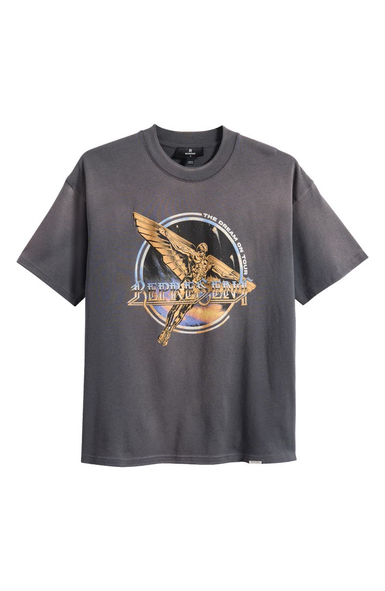 Represent Golden Tour Cotton Graphic T-Shirt, Alternate, color, Sun Fade Grey