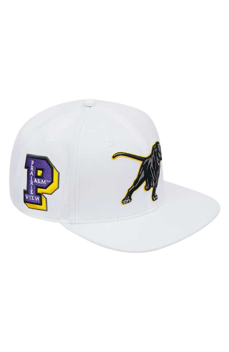 PRO STANDARD Men's Pro Standard White Prairie View A&M Panthers Mascot Evergreen Wool Snapback Hat, Alternate, color, White