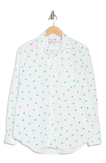 Frank & Eileen Eileen Heart Print Relaxed Button-up Shirt
