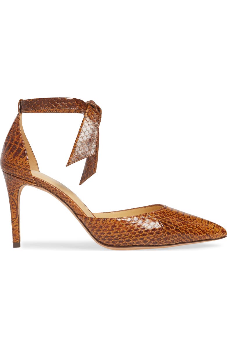 Alexandre Birman New Clarita Genuine Snakeskin Ankle Strap Pump, Alternate, color,