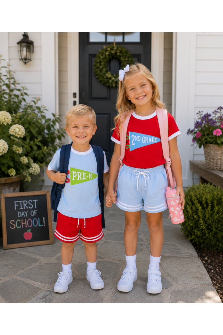 Striped Shorts, Alternate, color, Red/White