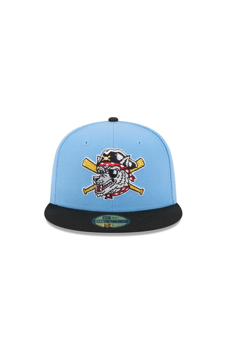 New Era Men's New Era  Light Blue Erie SeaWolves Theme Nights 59FIFTY Fitted Hat, Alternate, color, Light Blue