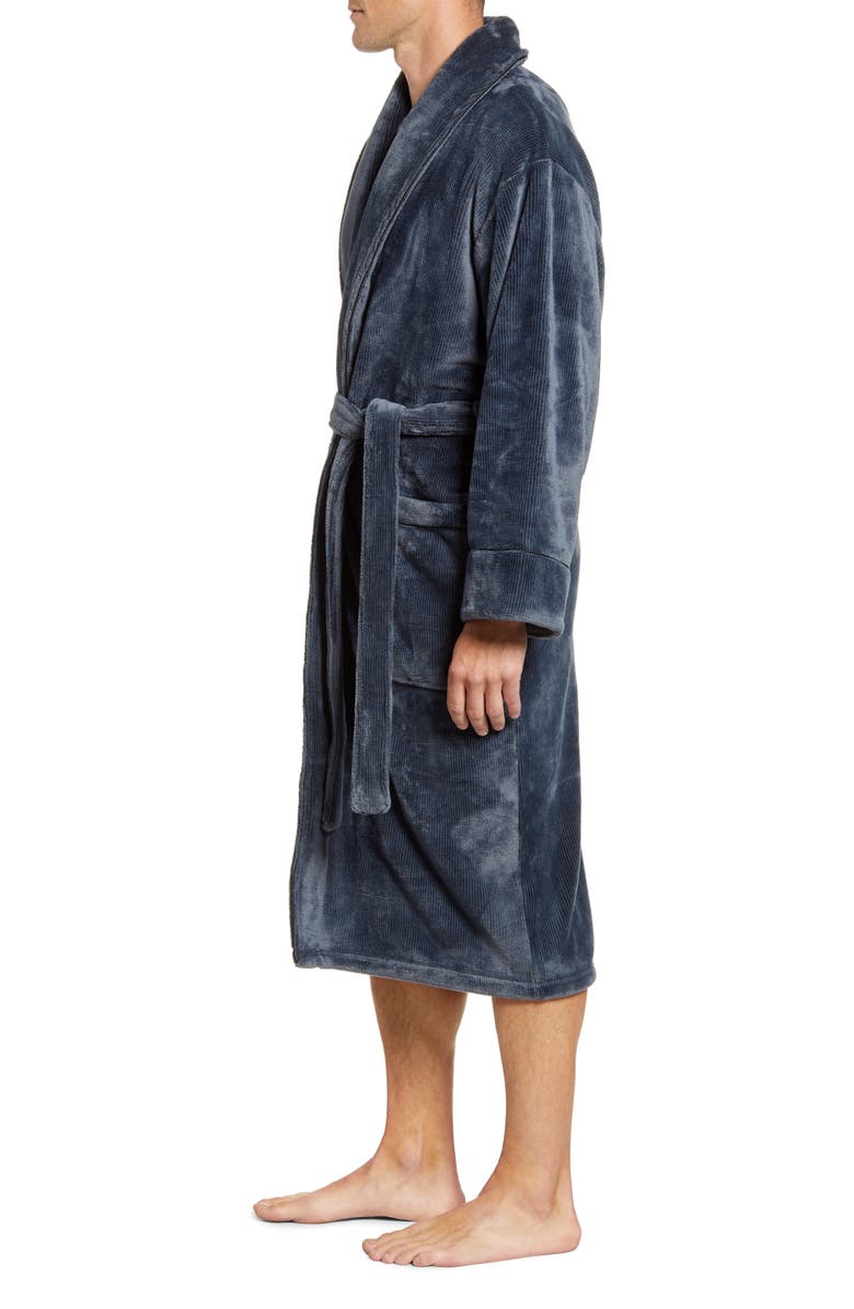 Daniel Buchler Pinstripe Fleece Robe, Alternate, color,
