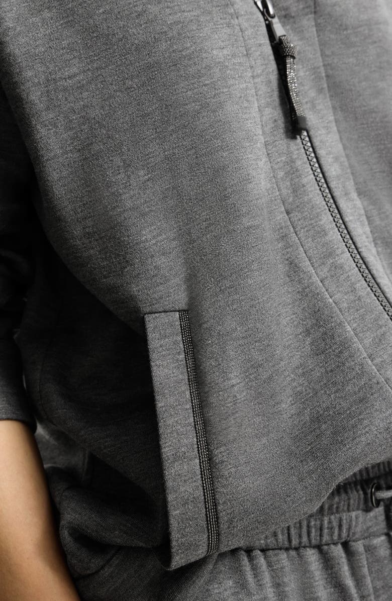 Brunello Cucinelli Sweatshirt with hood, Alternate, color, Dark Grey