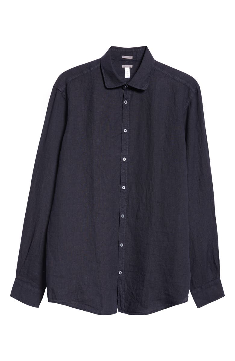 Massimo Alba Canary Linen Button-Up Shirt, Alternate, color, U501 Blu