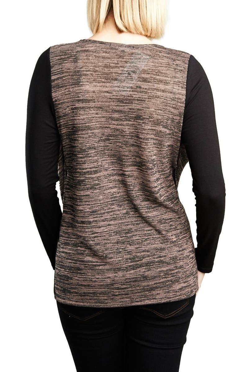 Maternal America Cowl Neck Nursing Top, Alternate, color,