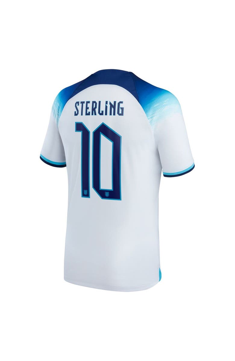 Nike Men's Nike Raheem Sterling White England National Team 2022/23 Replica Home Jersey, Alternate, color,