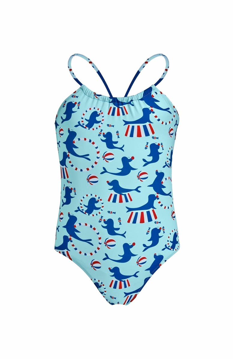 Vilebrequin Kids' Circus One-Piece Swimsuit, Main, color,