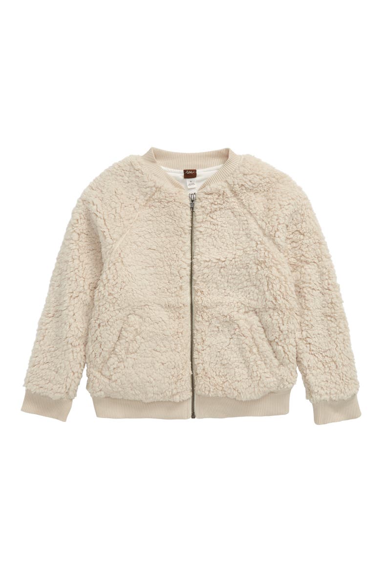 Fleece Bomber Jacket, Main, color, BIRCH