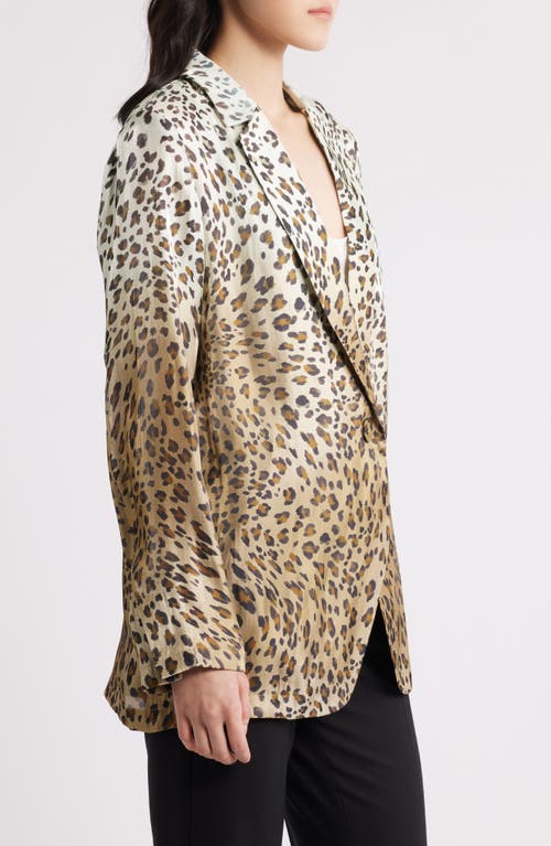 Kobi Halperin Wacks Ombre Leopard-print Jacket In Brown Multi