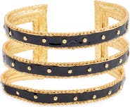 Karine Sultan Dots & Lines Cuff Bracelet