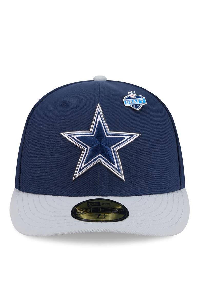 Men's New Era  Navy/Silver Dallas Cowboys 2026 NFL Draft Pre-Curved 59FIFTY Fitted Hat, Alternate, color, Navy