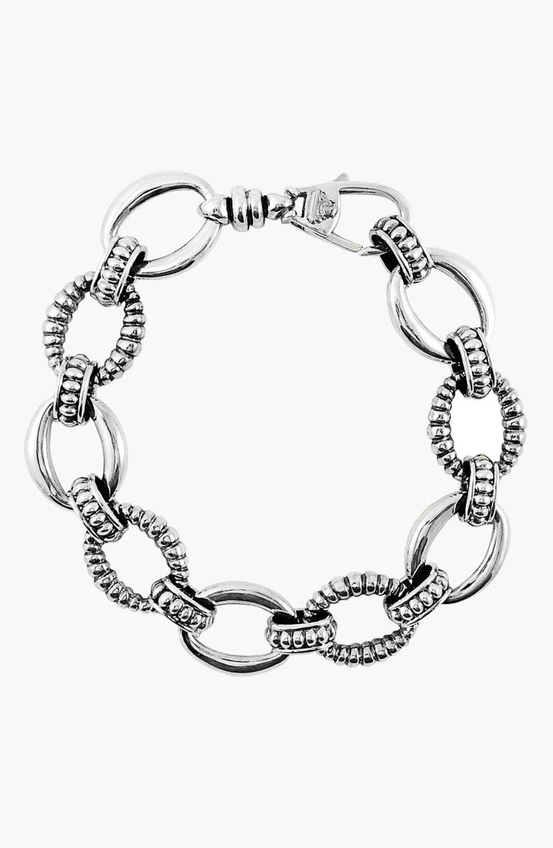 LAGOS Open Link Bracelet, Alternate, color, Sterling Silver