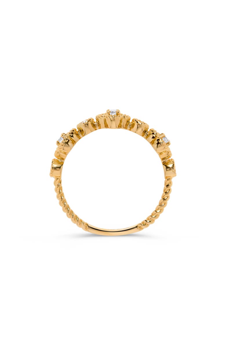 H.J. Namdar 14K Gold Diamond Clover Ring, Alternate, color, 14K Yellow Gold