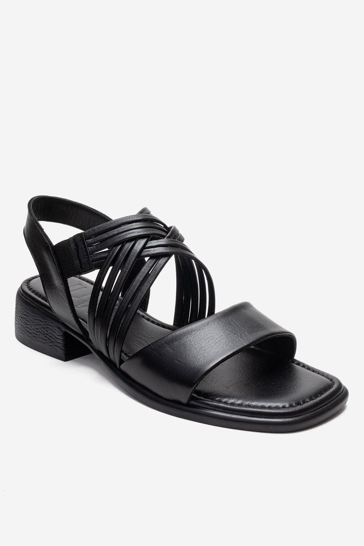 Forever & Always Shoes Livello Leather Multi Strap Sandal, Alternate, color, Black