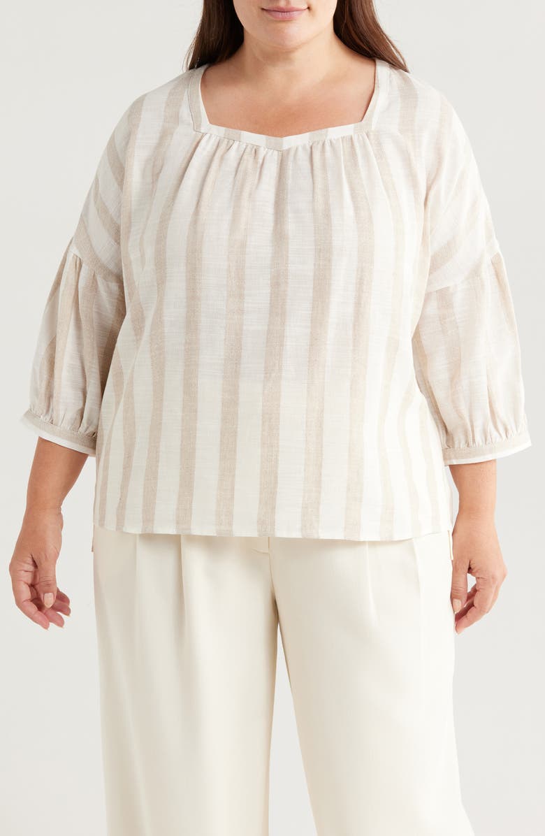 HARSHMAN Minka Stripe Linen Top, Main, color,
