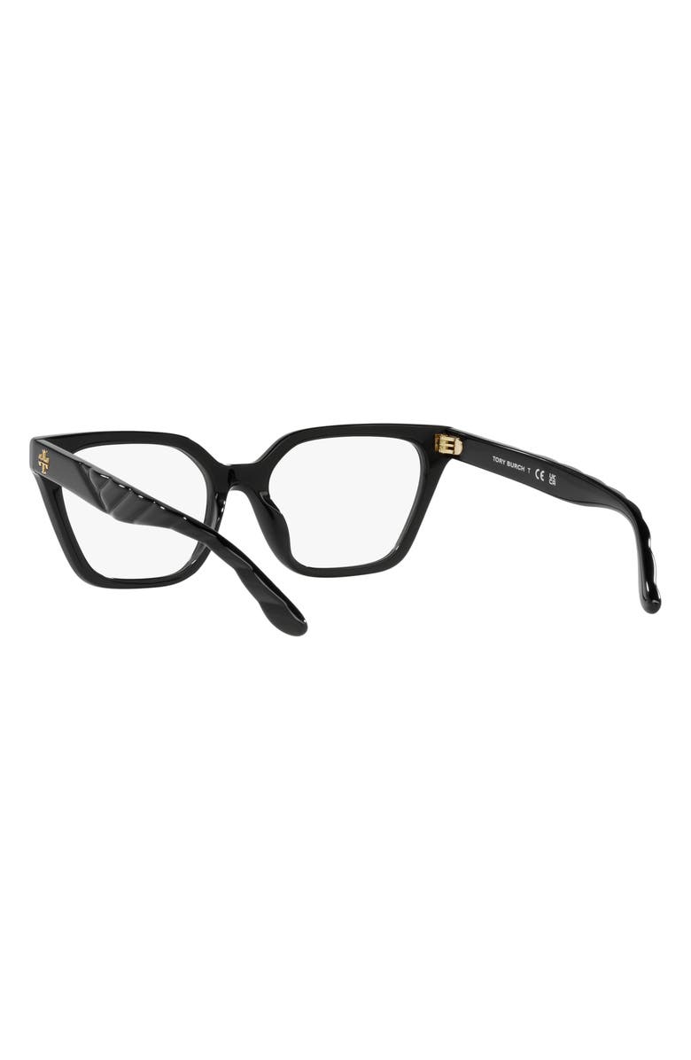 Tory Burch 53mm Rectangular Optical Glasses, Alternate, color, 