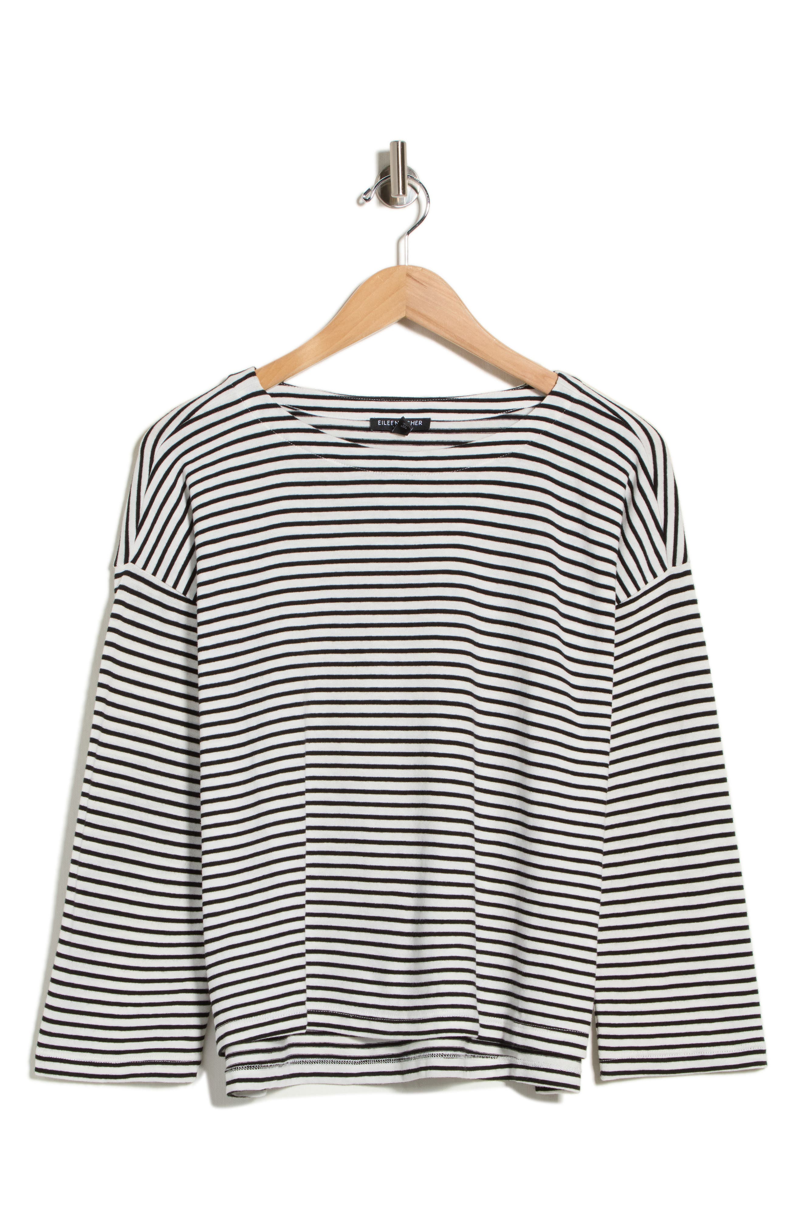 Striped Organic Cotton Bateau Neck Top