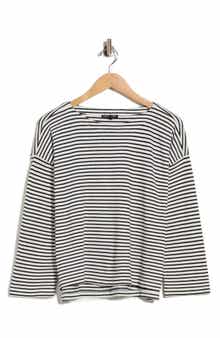 Striped Organic Cotton Bateau Neck Top