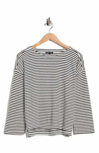Striped Organic Cotton Bateau Neck Top