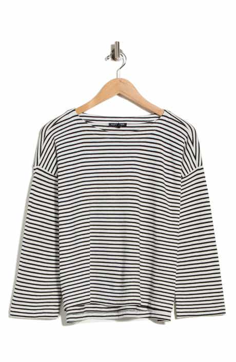 Striped Organic Cotton Bateau Neck Top