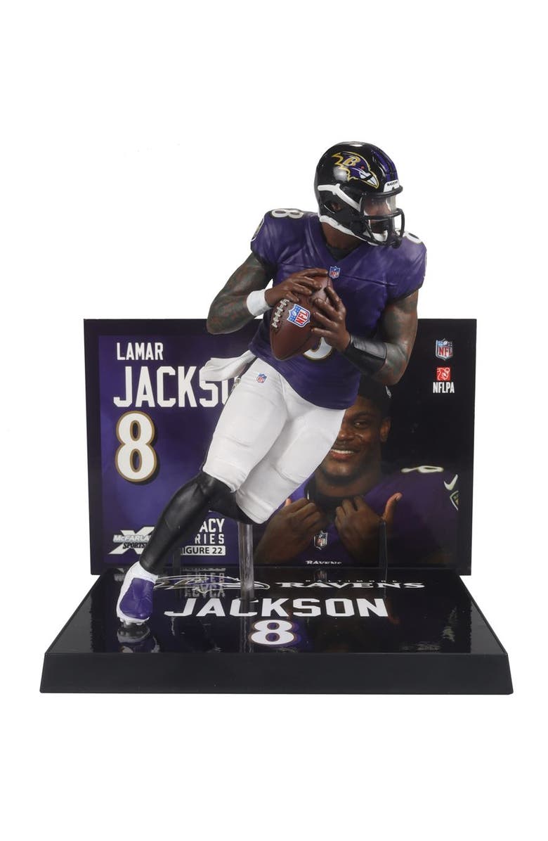 McFarlane Lamar Jackson (Baltimore Ravens) NFL 7" Figure McFarlane CHASE, Main, color, Purple