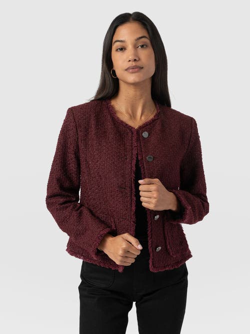 Saint And Sofia Saint + Sofia Ashby Jacket In Purple