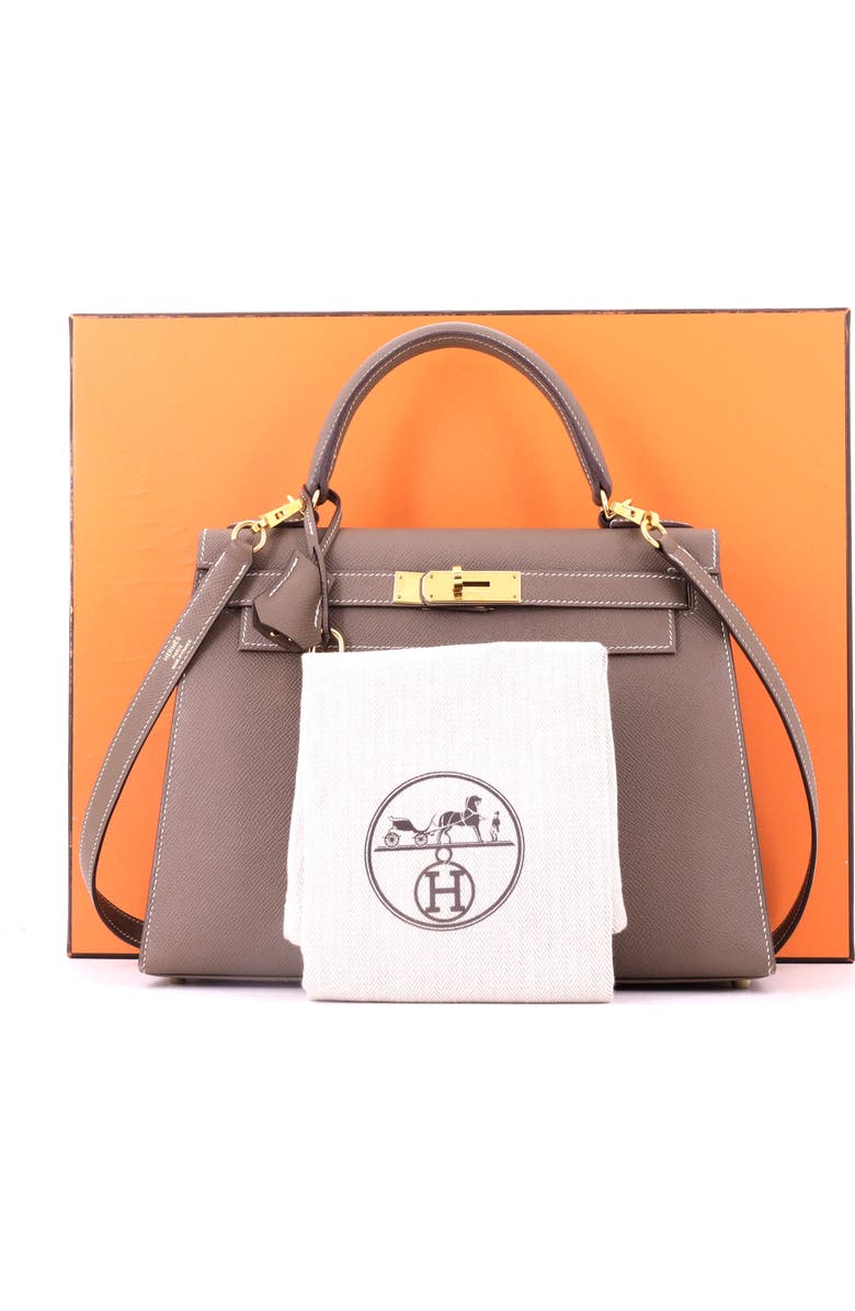 Pre-Owned Hermes Kelly Handbag Grey Epsom with Gold Hardware 28, Alternate, color, Etoupe
