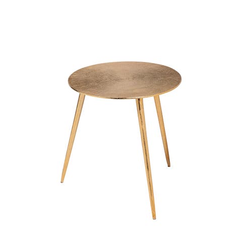 Reva Round Top Cast Aluminum Accent Table