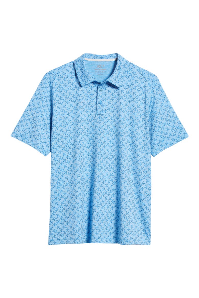XC4® Airplane Print Performance Polo, Alternate, color, BLUE