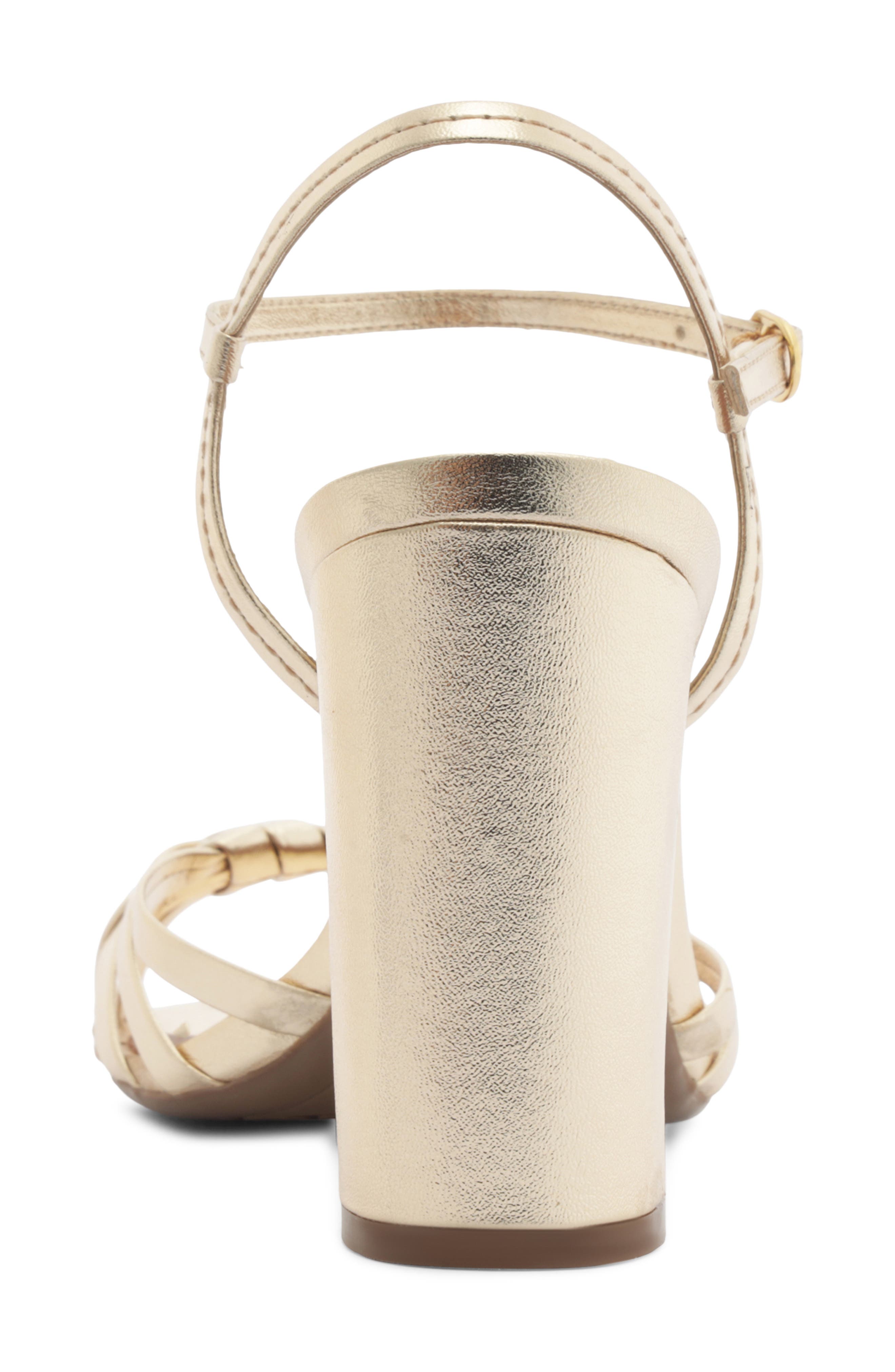 Arezzo Nina Ankle Strap Sandal, Alternate, color, Platino