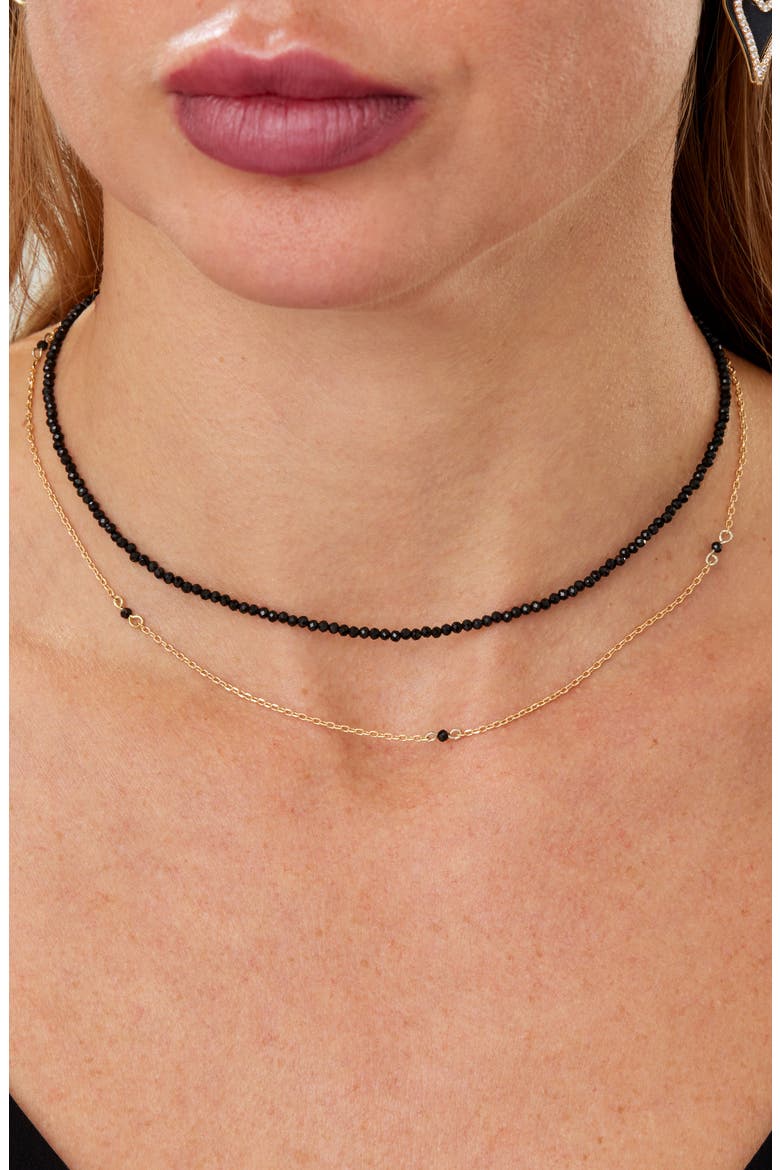 Multi Strand Bead Layered Necklace, Alternate, color, YELLOW