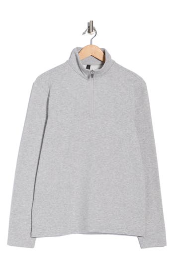 Z By Zella Cascade Ottoman Quarter Zip Sweatshirt In Gray