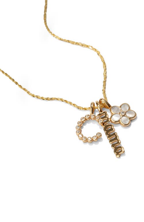 Made By Mary Cz Poppy Charm In Gold