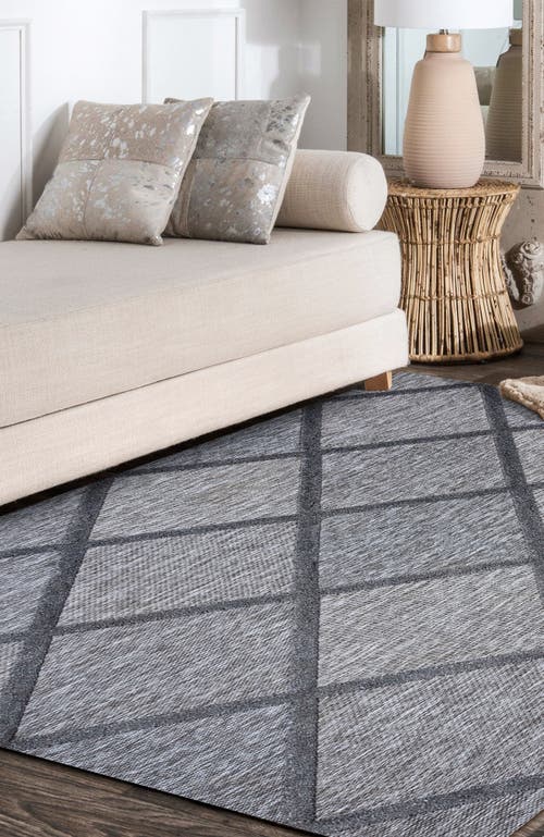Jonathan Y Salines Diamond Trellis Indoor/outdoor Area Rug In Gray