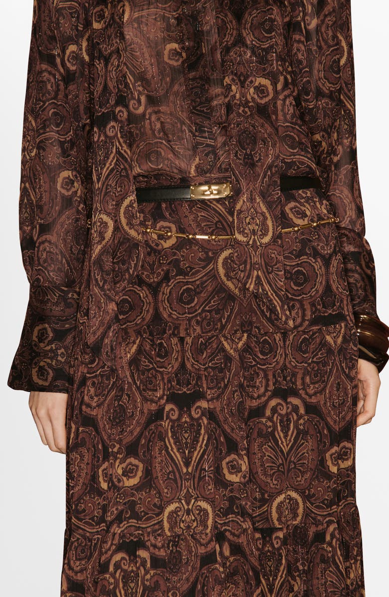 MANGO Milano Print Maxi Skirt, Alternate, color,