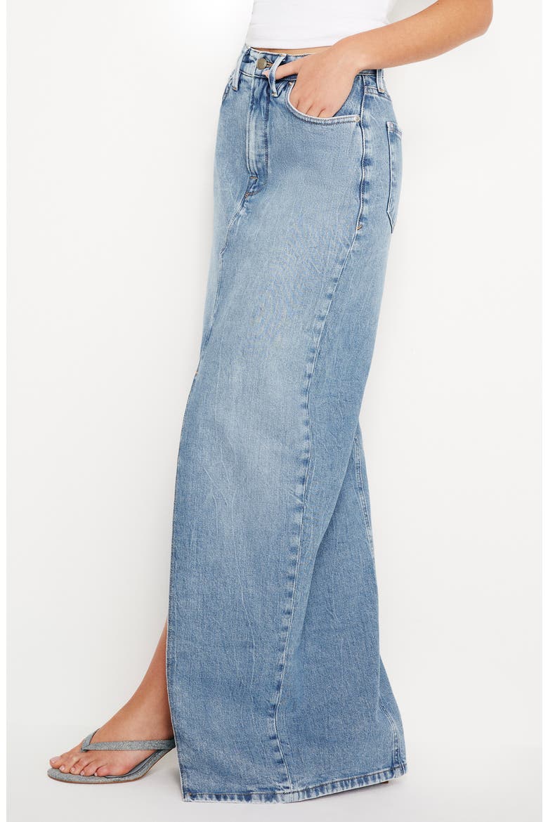 Slit Front Denim Maxi Skirt, Alternate, color, INDIGO599