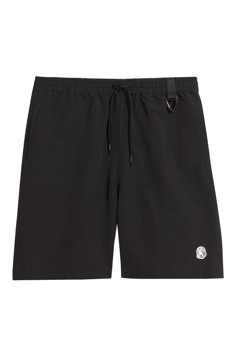 Shibuya Nylon Drawstring Shorts, Alternate, color, BLACK