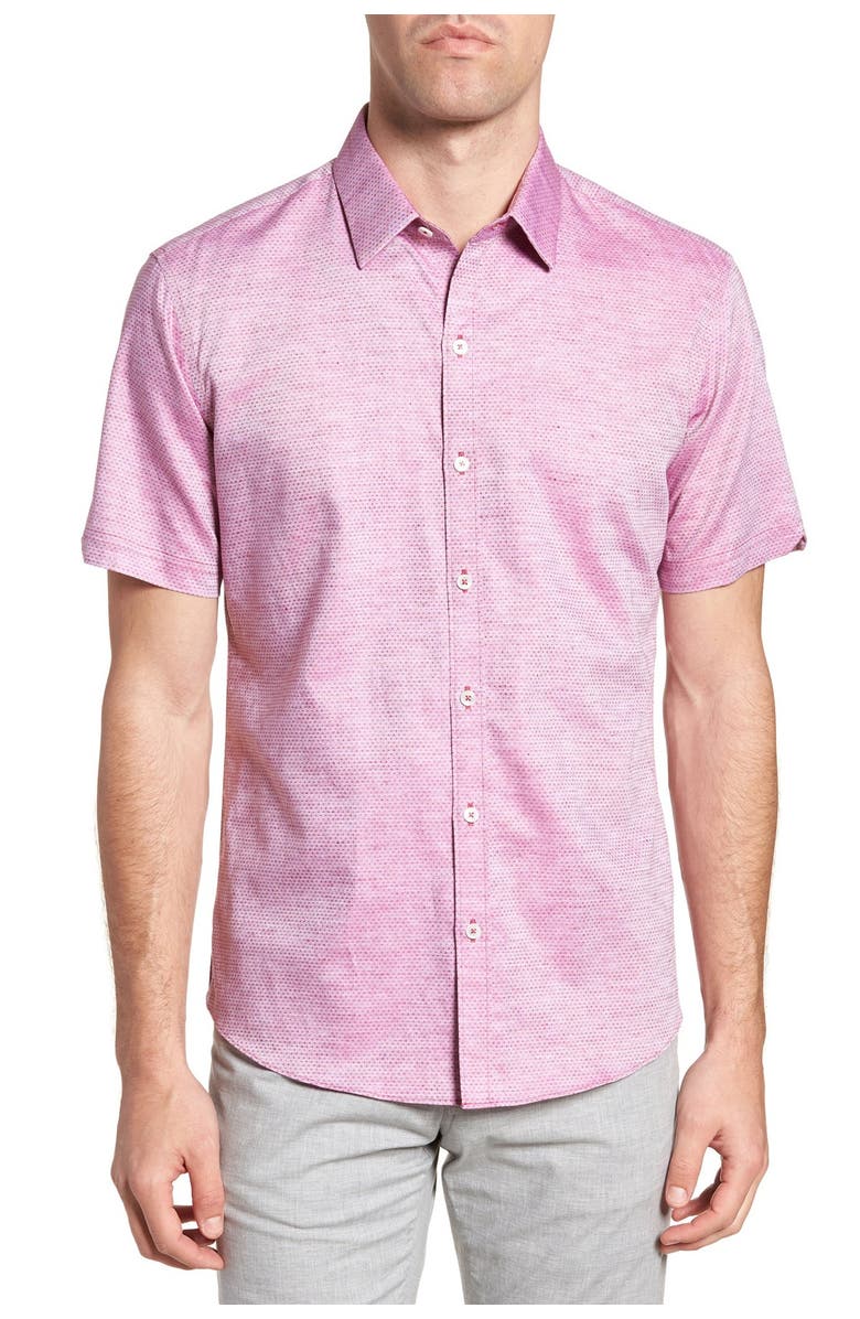 Zachary Prell Wilcox Short Sleeve Slim Fit Shirt, Alternate, color,