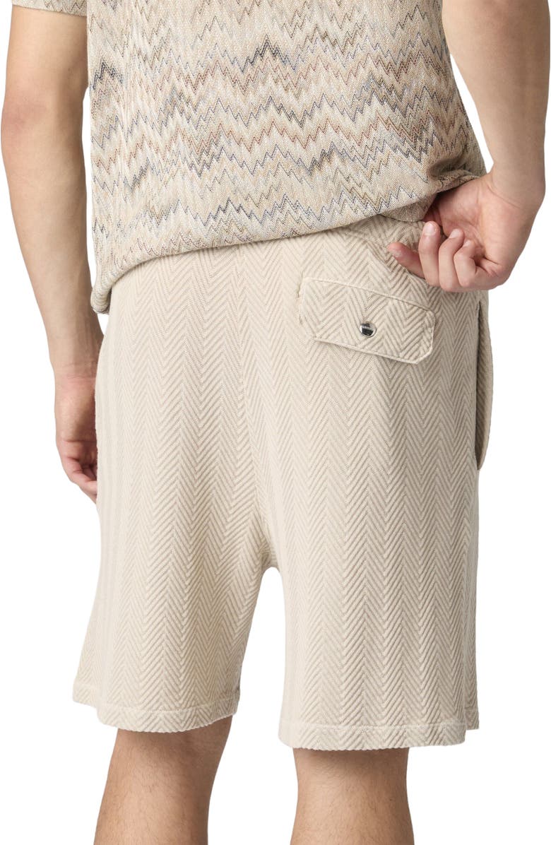 Missoni Bermuda Shorts In Cotton And Viscose With Tone-on-tone Zigzag Pattern, Alternate, color, Beige& White